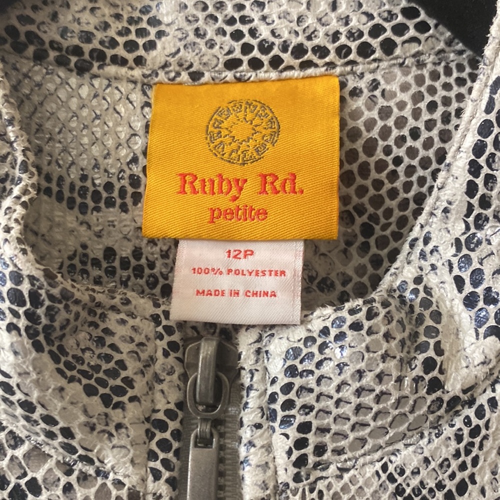 Ruby Rd. Snake Skin Look Jacket - Picture 3 of 6